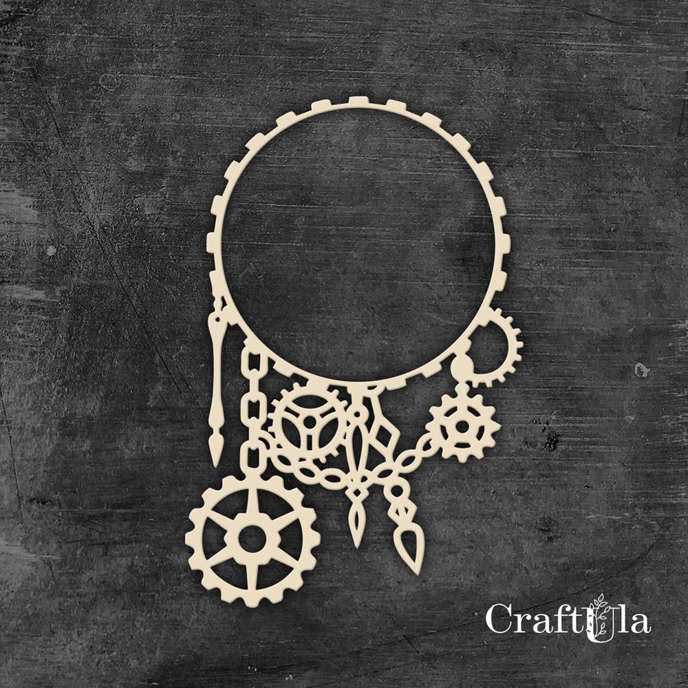 Chipboard Frame 1523 – Steampunk - (approx. 7x11x0,15cm)