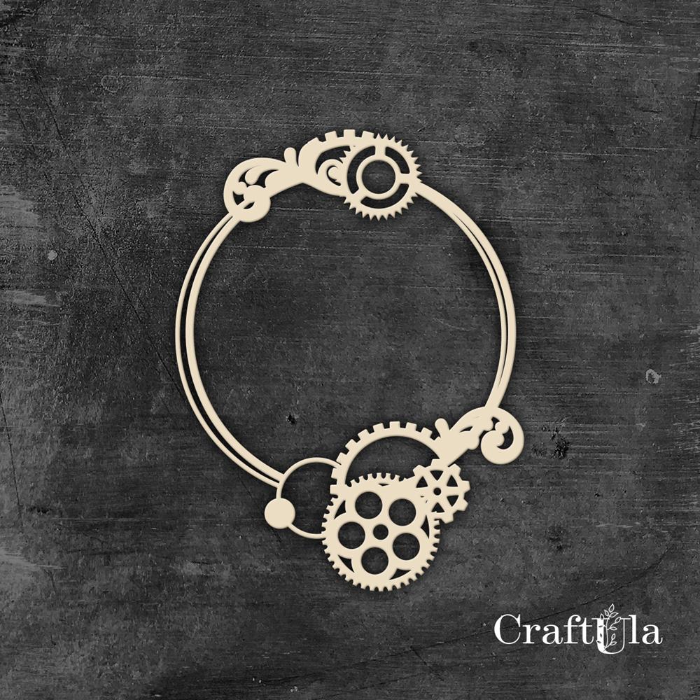 Chipboard Frame 1561 – Steampunk - (approx. 11x11x0,15cm)