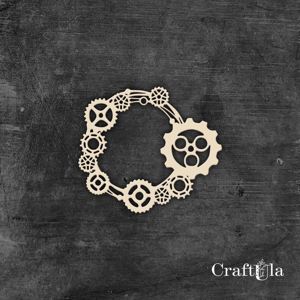 Set of Chipboard Frames 1565 – Steampunk - (2 pcs, approx. 9x9x0,15cm)