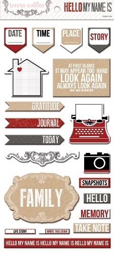 Hello My Name Is: 12x12 Chipboard Elements