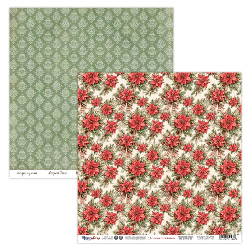 Double-sidedpaper 30,5x30,5cm Christmas Wonderland - 04, 250 gsm (1 sheet) Double-sidedpaper 30,5x30,5cm Christmas Wonderland - 04, 250 gsm (1 sheet)
