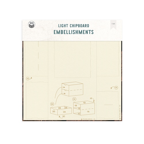 Light chipboard organizer 04, 8,2 x 11 x 16 cm