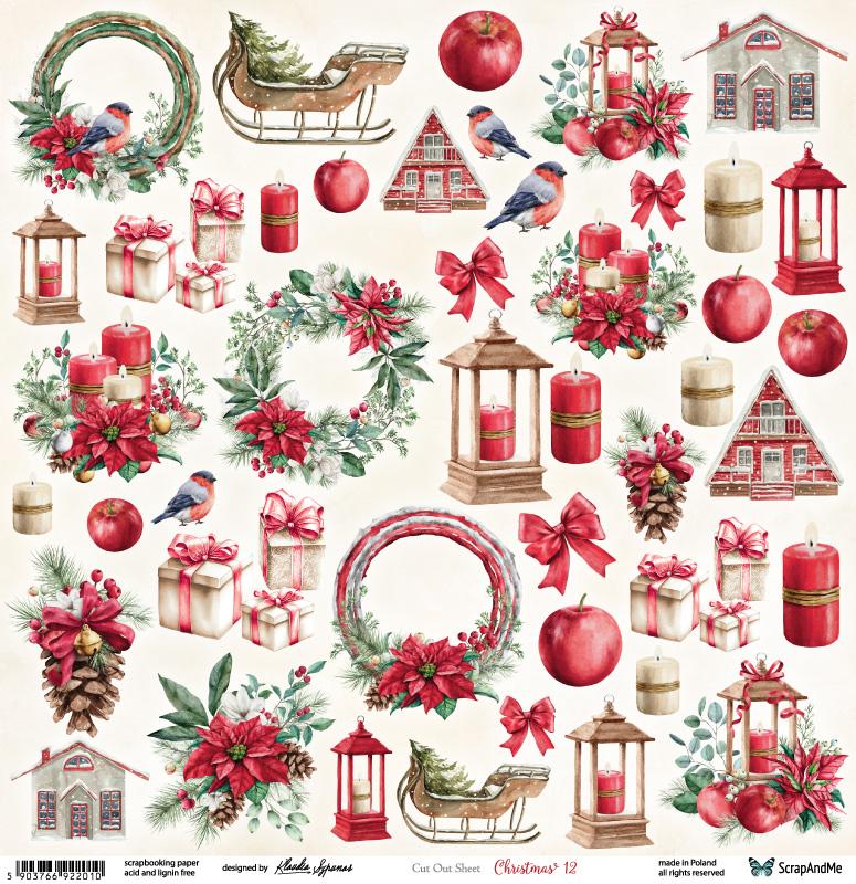 Paper 30x30 cm Christmas 12 (1 sheet)