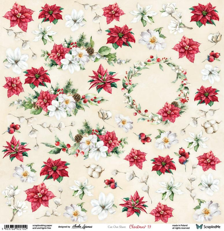 Paper 30x30 cm Christmas 19 (1 sheet)
