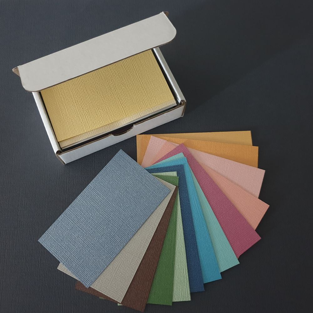 Textured cardstock 216 gsm colour swatch (72 + 17 pearl colours)