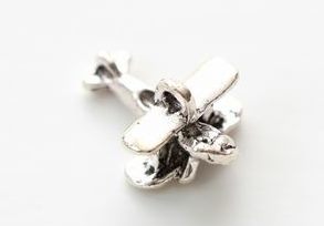 Charms set Plane 10*20mm, 10 pcs