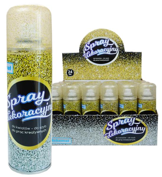 Decoration spray Glitter Gold, 250ml