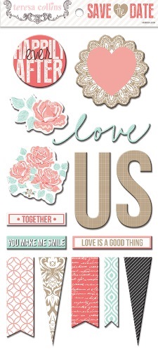 Save the Date: 12x12 Chipboard Elements SD1026