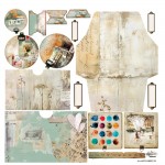 Fabric extras to cut 1, Art, (1 sheet 32x32cm, album pockets)