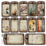 Fabric extras to cut 3, Art, (1 sheet 32x32cm)