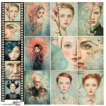 Fabric extras to cut 4, Art, (1 sheet 32x32cm)