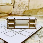 Chipboard Shelf, Behind Closed Doors, 7x2,2x2,5cm Chipboard Shelf, Behind Closed Doors, 7x2,2x2,5cm