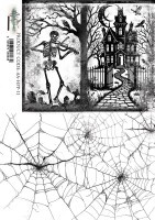 Transparent foil Halloween Palette Paper, A4, 30x20cm, 70g (1sheet)