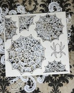 Chipboard Spiderwebs, Halloween Palette Paper, sheet 15x15cm