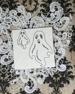 Chipboard Ghosts, Halloween Palette Paper, 6x9cm and 3x4cm