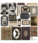 Fabric extras to cut 1, Halloween Palette Paper, (1 sheet 30x30cm, 100% polyester)