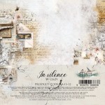 Paper Collection Set 15x15 cm In Silence, 250 gsm (24 sheets, 12 designs, 4x6 double-sided sheets)