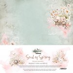 Paper Collection Set 15x15 cm Soul of Spring, 250 gsm (24 sheets, 12 designs, 4x6 double-sided sheets)