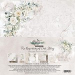 Paper Collection Set 30,5x30,5 cm The Beginning of Our Story, 250 gsm (6 double-sided sheets, 12 designs, bonus design 30x15 cm on the cover)