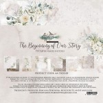 Paper Collection Set 20,3x20,3 cm The Beginning of Our Story, 190 gsm (12 sheets, 12 designs, 2x6 double-sided sheets, 1x bonus design 20x15 cm on the