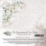 Paper Collection Set 15x15 cm The Beginning of Our Story, 250 gsm (24 sheets, 12 designs, 4x6 double-sided sheets)