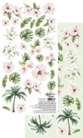 Double-sided paper 30,5x15 cm Wild Adventures – flowers to cut, mirror print, 250 gsm (1 sheet)