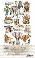 Doubled Extras to Cut Set 10X – 30,5x15 cm Wild Adventures, 250 gsm, mirror print (12 sheets, 6 designs, 2x6 sheets)