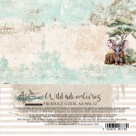 Paper Collection Set 15x15 cm Wild Adventures, 250 gsm (24 sheets, 12 designs, 4x6 double-sided sheets)