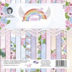 Paper Collection Set 20cm*20cm On the Wings of a Rainbow 250 gsm (14 sheets, 14 designs, 2x7 double-sided sheets, bonus design) (clr 50)