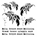 Stencil Sempre - Bella, 15x15 cm thickness 1 mm (clr 30)