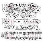 Stencil Piano Forte - Back in Time, 15x15 cm thickness 1 mm