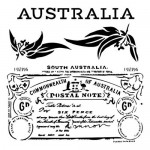 Stencil Australia - Down Under, 15x15 cm thickness 1 mm (clr 50)