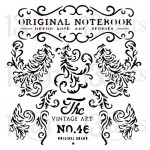 Stencil Retro Love - Memory Lane, 15x15 cm thickness 1 mm