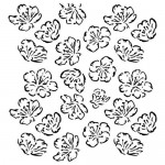 Stencil Spring Flowers - Pastel Spring, 15x15 cm thickness 1 mm (clr 30)