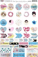 Stickers Pastel Spring (ENG) A4 (1 sheet) (clr 30)