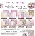 Workshop Kit Hello Spring (250 gsm: 16 double-sided 30,5x30,5cm sheets, 2x8 sheets +2 x bonus on the cover)