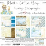 Paper Collection Set 20,3x20,3cm Hello Little Boy, 190 gsm (24 sheets, 12 designs, 4x6 double-sided sheets + bonus design on the cover)