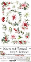 Extras to Cut Set – Flowers – Warm and Peaceful, 15,5x30,5cm, mirror print, 250 gsm (12 sheets, 6 designs, 2x6 double-sided sheets + bonus design on the cover)