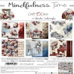 Paper Collection Set 20,3x20,3cm Mindfulness Time, 250 gsm (24 sheets, 12 designs, 4x6 double-sided sheets + 4x bonus design on the cover)