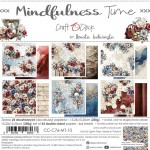 Paper Collection Set 15x15cm Mindfulness Time, 250 gsm (24 sheets, 12 designs, 4x6 double-sided sheets, bonus design - 2 sheets)