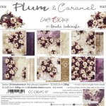 Paper Collection Set 20,3x20,3cm Plum And Caramel, 250 gsm (24 sheets, 12 designs, 4x6 double-sided sheets + 4x bonus design on the cover)