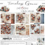 Paper Collection Set 15x15cm Timeless Grace, 250 gsm (24 sheets, 12 designs, 4x6 double-sided sheets, bonus design - 2 sheets)