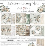 Paper Collection Set 30,5x30,5cm Lifetime Loving You, 250 gsm (6 double-sided sheets, 12 designs, bonus design 30,5x30,5 cm on the cover)