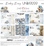 Paper Collection Set 30,5x30,5cm Baby Boy Universe, 250 gsm (6 double-sided sheets, 12 designs, bonus design 30,5x30,5 cm on the cover)