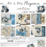 Paper Collection Set 30,5x30,5cm Mr And Mrs Elegance, 250 gsm (6 double-sided sheets, 12 designs, bonus design 30,5x30,5 cm on the cover)