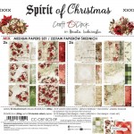 Mix Paper Set 20,3x20,3cm Spirit Of Christmas, 250 gsm (24 sheets, 24 designs – collection and basic designs, 2x12 double-sided sheets +5x bonus desig