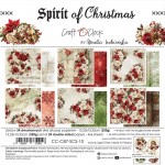 Paper Collection Set 15x15cm Spirit Of Christmas, 250 gsm (24 sheets, 12 designs, 4x6 double-sided sheets, bonus design - 2 sheets)