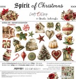 Extras to Cut Set – Christmas – Spirit Of Christmas, 30,5x31,5cm, mirror print, 250 gsm (8 sheets, 4 designs, 2x4 double-sided sheets + 2x bonus on
