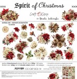 Extras to Cut Set – Flowers & More – Spirit Of Christmas, 30,5x31,5cm, mirror print, 250 gsm (4 sheets, 2 designs, 2x2 double-sided sheets + 2x bon