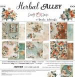 Paper Collection Set 30,5x30,5cm Herbal Alley, 250 gsm (6 double-sided sheets, 12 designs, bonus design 30,5x30,5 cm on the cover)